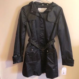 Jessica Simpson Black Hooded Raincoat NWT Sz S